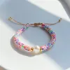 Brins 6 mm Multicolor Heishi Bracelets pour femmes Bracelet de surf en argile polymère