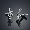 Links Copper material, plating, entertainment, hobbies, cufflinks, musical notes, chromatics, piano, guitar, French shirt, acce