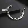 Link Armbänder Unisex Kuba Einfachheit Bracele Gothic Woman Mann Punk Schmuck Vintage Hip Hop Mode Accessoires