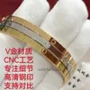 Högkvalitativ lyx Bangle Carter V-Gold Edition Rose Gold smal tio diamantarmband Classic Inlaid Star Love Series CNC Craft