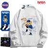 NASA Co -märkta denimjackor för mäns vår- och höstsäsong Nytt modevarumärke Loose Casual Coat for Women's Top Spring JKL