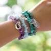 Strand nieregularny kolorowy mini energia kamienna bransoletka naturalne koraliki joga leczenie biżuteria dla kobiet mężczyzn prezent przyjacielu