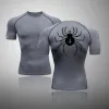 T-shirts Nya herrkomprimeringskjorta Shortsleeved Superhero Tshirt Quickdrying Breatble Fitness Top Summer Men Sports Tshirt 4xl