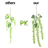 Decorative Flowers Encrypt Wisteria Artificial 24 Packs Flower Rattan Fake Plant Hanging Vine Garland For Wedding Decor