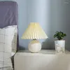 Bordslampor 4x veck lampskärmslampa stående japansk stil veckad kreativ skrivbordsskugga sovrum -b