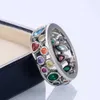 Wedding Rings Colorful Women Hollow Out Geometric Stone Rings Cocktail Party Female Finger Ring Fancy Stylish Rings Jewelry Wholesale