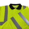 Polos Bezpieczeństwo Work Polo Shirt Hivis długie rękawowe żółte pomarańczowe wysoka widoczność koszula odblaskowa