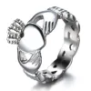 Bands klassieke Zuid -Ierland -stijl claddagh hartring mooie bruid's verloving bruiloft sieraden