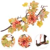 Decorative Flowers With Flower Stem Fall Thanksgiving Leaves Branches Faux Autumn Decor