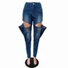 Jean pour femmes mode creux de cuisses jeans crayon streetwear vintage chic pantalon denim féminin ciel bleu blanc stretch blanc stretch 240423