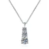 Цепи HK0073 Lefei Fashion Luxury Trendy Classic Moissanite Diamond-Set 3 Ожерелья сестры для женщин S925 Серебряные ювелирные украшения