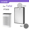 Purifier HEPA -filter deodoriserande filtekomposit för Tefal Air Purifier PT3030 Aktiv kolfilter 267*357*37mm