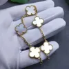 Prezzo economico e gioielli di alta qualità Bracciale fiore a quattro foglie Fritillaria Fritillaria Oro La rosa di placcatura addensata con Vanley originale