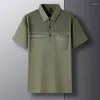 Polos męski Wygodny oddychający moda wszechstronna Summer Cool True Pocket Polo Shirt krótkie rękaw