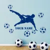 Blazers Персонализированное футбольное название настенные наклейки виниловые декоратор для мальчиков декор комнаты футбольный футбольный наклейка Diy Custom Furals G003
