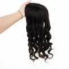 Toppers Curly Virgin European Hair Hair Natural Silk Skin Base Vrouwen Topper 5x5 inch krullend haartopper met 4 clips natuurlijke kleur