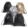 Drawstring kadınlar sırt çantası pu sokak tarzı büyük kapasite bayanlar cinch rucksack 35 x 43cm