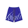 RHUDEショーツデザイナーショーツ高品質の刺繍クラフト水泳クォーターパンツスポーツジョギングフィットネス男性デザイナー女性ショーツ無料出荷男性メンズ