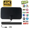 Receivers 5000 Miles 4K TV Antenna 1080P DVBT2 Booster HD For Global Digital TV RV outdoor Car Antenna Indoor TV FM Radio Channel Antenna