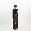 Jeans femininos 2024 Y2K Padrão de leopardo Baggy Elegante Streetwear Straight Loose Alta Canda Pants