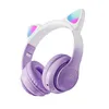 STN-28 Katzenohr-Bluetooth-Kopfhörer Wireless Music Headset mit Mikrofon-Girl-Spielen und Sport-Headnsets