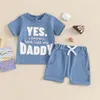 Ensemble de vêtements Baby Boy Vêtements d'été 6 12 18 24 mois 3t Toddler Tenues de lettres mignonnes