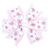 Daisy Floral Cotton Kids Bows Hair Clip Fashion Print Cheer Up Bowknot Hair Barrette For Baby Girls Sweet Hairpin Accessories