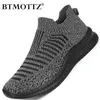 Sıradan ayakkabılar moda trend erkekler örgü örgü açık spor ayakkabılar slip-on çorap nefes alabilen spor zapatillas hombre