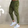 Pantaloni da uomo pantaloni a colori solidi slim fit pantaloni con il design a banda della caviglia in tessuto morbido in tessuto morbido per jogging della palestra