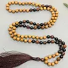 Anhänger 8mm natürliche Rudraksha Mahagoni Obsidian Achatperlen Halskette Dunkle Materie Chakra Geschenkgelenk wiederherstellen nationaler Stil Bunt