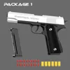 Gun Toys Black Automatic Colt 1911 Automatisk Shell Soft Bullet Toy Gun Air Gun CS Shooting Weapon Boy Toy (kontinuerlig skjutning) Giftl2404