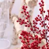 Decorative Flowers 2pcs Artificial Red Rich Berry&artificial Fruit Plant Berries For Home Decoration Wholesale