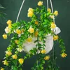 屋内植物のためのバスケットポットを吊るした4個の花瓶プラスチックフラワーポットpvcミス小さい