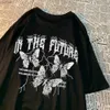 Męskie koszulki w przyszłości ciemne czarne motyle Tshirty Mężczyźni Kobiety Hip Hop Oddychający T-shirt Letnia para luźne koszulki T-shirt2404