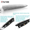 Knives XITUO 19 Piece Damascus Steel Kitchen Knives Multifunction Cleaver Paring Bread Cutter Chef Special Knife Sets With G10 Handle