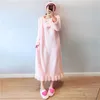 Women's Sleepwear QNPQYX Autumn Winter Women Long Sleeve Nightgown Pink Flannel Nightgowns Girls Night Dress Cute Princess Coral Fleece