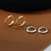 Earrings Minimal Glossy Hoop Earrings Gold Color Tiny Cartilage Earrings Piercing Accessory Trendy Female Hoops For Men 6/8/10/12/15mm
