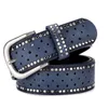 Belts 2024 New Retro Womens Belt Design with Fashionable Matching Designer Belt Punk Rock Gothic Studded Belt 240423