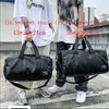 Dry And Wet Separation Leather Duffle Bag Shoulder Hand Bags Training Travel Duffel Unisex Fitness Luggage Bag With Shoes Packet 240423