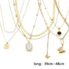 Pendant Necklaces 1pc 304 Stainless Steel Stylish Link Cable Chain Necklace 18K Gold Plated Butterfly Animal Clear Rhinestone Fashion