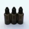 Flaskor 50 st PE Black 30 ml mjuk plastdropparflaskor med barnsäker mössa tom e flytande injektionsflaska