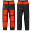 Ubrania USB Spodnie grzewcze 10 Strefy grzewcze Elektryczne podgrzewane spodnie 3 Tryby temperatury wodoodporne zimowe sporty termiczne sporty na zewnątrz