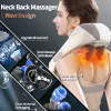 Massager Electric Neck Back Massager Heat Shoulder Ben Knådan Massage Relax Kudde Neck Strecher Health Care Massage Machine Pain Relief