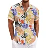 Chemises décontractées pour hommes chemises hawaïennes 3D Vente de printemps d'été Blouse Blouse à manches courtes