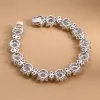 Stränge D Farbe VVS1 All Moissanit Armband für Frauen Voll Diamant Luxus Sonnenblumen 925 Sterling Silber Armreifen Hochzeit Brautschmuck