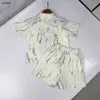 Popular kids designer clothes Plush Doll Bear Pattern summer Short sleeved suit baby tracksuits Size 90-150 CM POLO shirt and shorts 24April