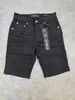 Brand shorts roxos jeans roxos jeans curtos jeans designer masculino shorts casuais motociclista slim short short shorts de grife empilhados 8226