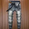 Style Autumn Mens Jeans Vintage Solid Classic Spring Men Slim Fit Flast