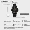 Zegarek zegarek clarekalen zegarek męski luksusowy zegarek mechaniczny minimalistyczny w stylu biznesowym zegarek wodoodporny i antykwiacyjny 240423