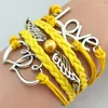 Bracelets Bracelets Bracelet Factory Prix pour la femme avec des hommes bijoux en gros de l'aile de cœur Love Corde Chaîne Pulseiras Masculina